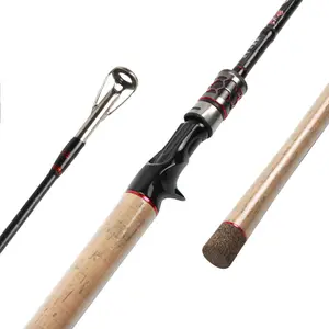 Fuji Gids Fuji Reelhouder Twee Sectie Meerval Snake Vissen Kurk Handvat Carbon Fresh Water Bass Fishing Casting Rod