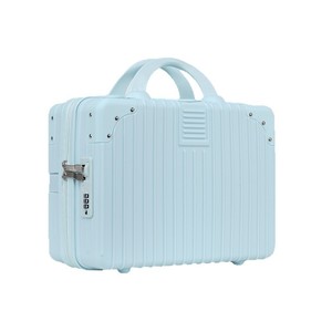 Sac carré rétro, mini valise de 15 pouces avec serrure à combinaison, bagage à main portable, couleur unie, design à rivets, roues pivotantes - Product Image 1