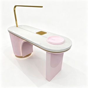 Muebles Modernos para Salón <span class=keywords><strong>de</strong></span> Belleza, Mesa <span class=keywords><strong>de</strong></span> Manicura Individual con Superficie <span class=keywords><strong>de</strong></span> Mármol, Lámpara <span class=keywords><strong>de</strong></span> Uñas Resistente para Uso en Salón <span class=keywords><strong>de</strong></span> Uñas - Product Image 1