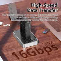 USB4 NVME 4 baies sans outil NVME M.2 boîtier SSD boîtier externe SSD avec duplicateur de clone 1:3 lecteur à semi-conducteurs M2 NVME