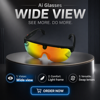 Lunettes de sport intelligentes AIMB-G5 pour le cyclisme en extérieur avec capture photo et vidéo par IA, traduction en temps réel et stabilisation intégrée