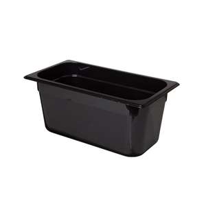 Gastronorm-Schale GN 1/3, LxBxH 325x176x150 Mm, 5,1 Litres, Polyethylen-Kunststoff, Ultem Schwarz - Product Image 1