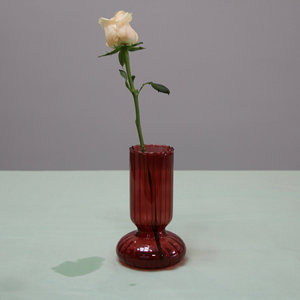 Vase en verre cylindrique à glaçure colorée créative, niche hydroponique, meubles à fleurs, ornements décoratifs, rayures vintage, décoration intérieure - Product Image 6