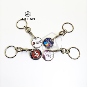 Móc khóa xu xe đẩy giá rẻ, cung cấp từ nhà máy, mẫu <span class=keywords><strong>2025</strong></span>, tùy chỉnh, móc khóa kim loại trơn - Product Image 3