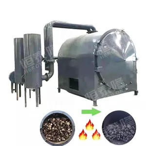 High Performance Automation Horizontal Airflow Stove Coal Carbonization Furnace For Wood Charcoal Making Machine