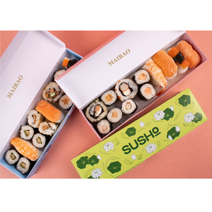 Venta al por mayor entrega caja de comida embalaje impresión <span class=keywords><strong>sushi</strong></span> para llevar alimentos embalaje fiambrera logotipo personalizado comida rápida para llevar caja de <span class=keywords><strong>sushi</strong></span> - Product Image 3