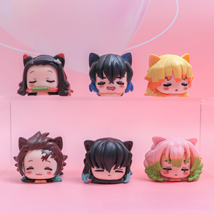 Figurines miniatures Chibi Cat DS en PVC, 6 pièces = 1 ensemble, 6,5 cm, figurines d'action mignonnes, ornements d'anime, cadeaux pour les fans de <span class=keywords><strong>manga</strong></span>, fête d'anniversaire - Product Image 1