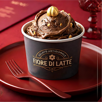 Gobelet à crème glacée sur mesure, conception et livraison unifiées pour boutique de desserts et pâtisserie, Eco DDP