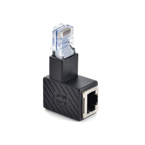 Rj45 Right Angle <b>Adapter</b> Male To Female 90 Degree Network Connector For <b>Ethernet</b> <b>Cable</b> Extension - Product Image 3