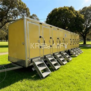 Toilettes publiques mobiles de luxe VIP noires, conformes ADA, toilettes portables pour handicapés, remorque de toilettes - Product Image 3