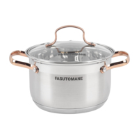 Batterie de cuisine en acier inoxydable de haute qualité, plusieurs tailles disponibles, casseroles de cuisine domestique pour la cuisson