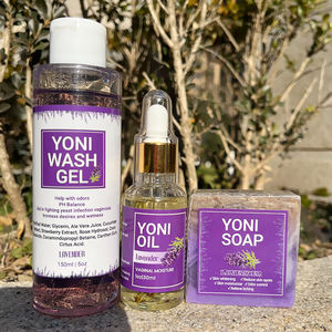 مجموعة منتجات العناية النسائية العشبية الطبيعية OEM لتخفيف الحكة وتضييق المهبل، تشمل جل غسول وزيت وصابون - Product Image 6