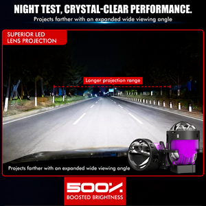 Phares LED Chenlang 3 pouces haute puissance CLX30PRO, mini projecteur laser double lentille <span class=keywords><strong>H4</strong></span> Bi-LED Canbus pour voiture - Product Image 4