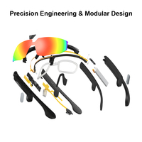 Lunettes de cyclisme intelligentes SANVNET SNT STRIDE avec caméra 8MP, enregistrement vidéo, transfert Wi-Fi, anti-vibrations, pour le sport, le ski, lunettes intelligentes Al