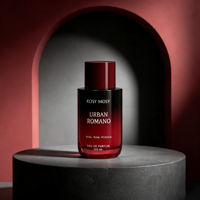 Collection Kosy Mosy Beauty Urban Romano Charcoal Grey Stone Intense Dark Wood Trail Bitter Dark Fruit Nuance 100ml Parfum