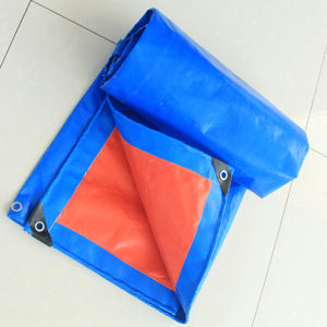 Bâche imperméable épaisse et résistante, multi-usages, bleue et <span class=keywords><strong>orange</strong></span>, en PE, personnalisable - Product Image 3