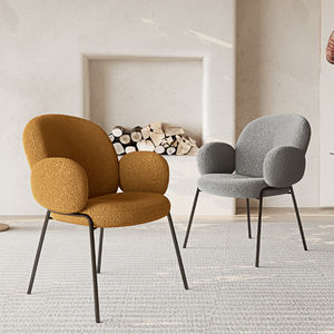 Modern Comfortable Lambswool Living Room <b>Chair</b> Fabric Upholstered Boucle Leisure Accent Armchair - Product Image 6