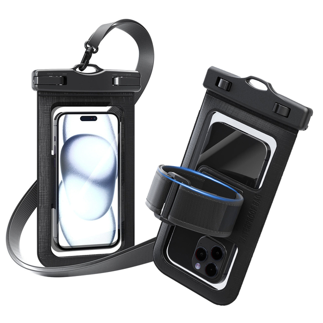 Waterproof Running Arm Bag All Size IPX8 Cell Phone Bag Cellphone Pouch Outdoor Mobile Beach Swimming Diving Wrist Case Dry Bag