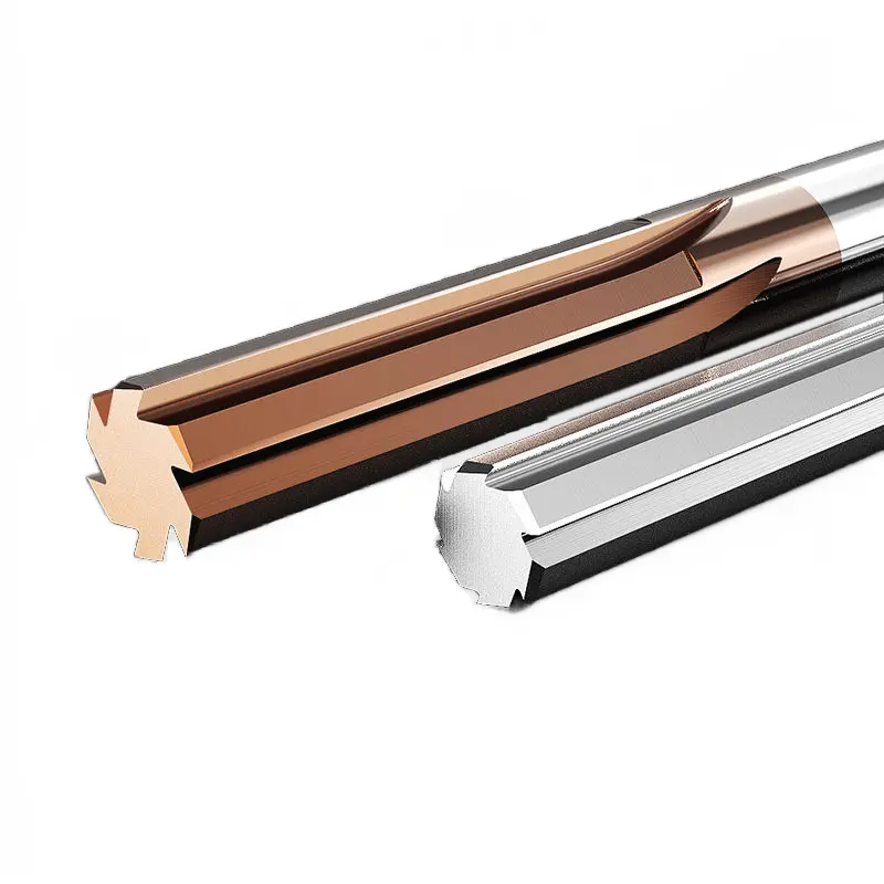HRC55 four /six flutes straight slot reamer carbide metal rimer milling cutter cnc metal slotting cutters