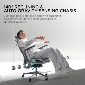 Chaise de bureau grande taille avec accoudoirs réglables 6D, appui-tête 4D, soutien lombaire dynamique 3 zones, chaise ergonomique en maille <span class=keywords><strong>E3</strong></span> Pro en promotion - Product Image 6