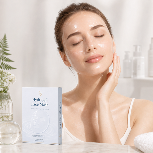 Hot Sale Hypoallergenic Hydrogel Hydrating Moisturizing Facial Sheet Mask Custom Whitening Smooth Skin Women Crystal Face Mask