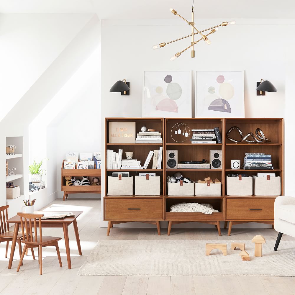 Simple Kids Furniture Multi-layer Small Solid Wood Bookshelf Storage Cabinet Children shelf