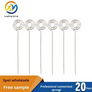 Xoắn Ốc Phong Cách Kim Loại Kẹp Đất Sét Nhà Máy Hoa Quà Tặng Bánh Trang Trí Vòng Vòng Vòng Craft Dây <span class=keywords><strong>Clip</strong></span> Cho Bảng Thẻ Lưu Ý Ảnh Memo Chủ - Product Image 2