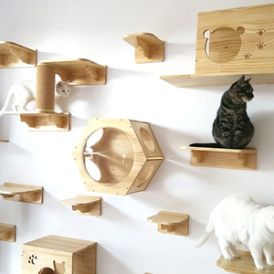 מכירות חמות באיכות גבוהה מובטחות עץ סבון חתול טיפוס מסגרת בית ציפור חתול & מגדל - Product Image 2