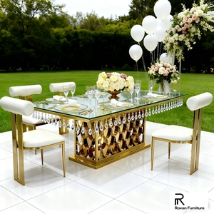 Bàn sự kiện đám cưới dài thanh lịch với các yếu tố trang trí cho những dịp đặc biệt và lễ kỷ niệm - Product Image 1