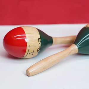 Maracas de Madera al por Mayor, Sonajero de Mano, Instrumento Musical de Percusión, Juguete Educativo para el Desarrollo de la Agarre, la Visión y el Oído - Product Image 2