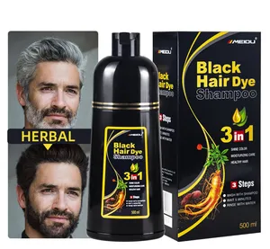 Wholesale Family Use Home Herbal Natural Color Shampoo Semi Permanent Hair Dye For Men White Hair