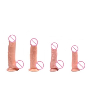 2023 venta al por mayor caliente gran cristal TPE pene Rosa transparente realista claro silicona sexy juguetes consolador para mujeres - Product Image 1
