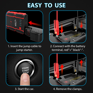 Arrancador de Baterías Utrai, Potenciador de Baterías de Auto con Corriente Máxima de 1000A, Herramientas de Emergencia para Auto con Abrazadera Inteligente LED, Dispositivo de Arranque de Vehículos OEM - Product Image 2