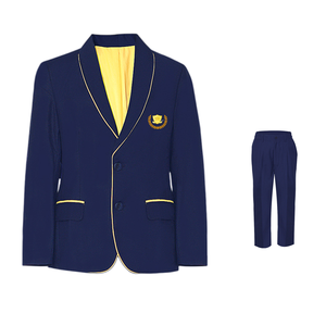 Custom logo Embroidery International <strong>School</strong> Uniform Formal Suit for Students <strong>Navy</strong> <strong>Blue</strong> blazer <strong>School</strong> Uniform - Product Image 1