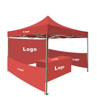 Tonnelle pliante 3x3m en tissu Oxford durable, personnalisable, imperméable, ignifuge et résistante au vent pour salons professionnels