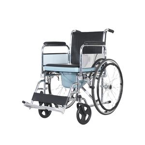 KY681 Flip עד PVC משענת להסרה הדום כיסא גלגלים טואלט פלדה גבוהה תצורה Deluxe גישה לשידה - Product Image 1