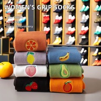 Nouvel Arrivage 2026 – Chaussettes de Yoga et de Skate en Tissu Éponge pour Intérieur, Unisexe, Longueur Ras du Cou, en Coton, Antidérapantes, pour Pilates, avec Revers et Sangle de Maintien