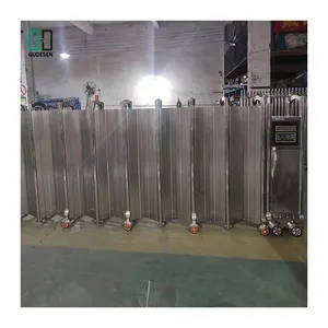 Keamanan Industri otomatis gerbang lipat baja tahan karat dengan layar pintu dapat ditarik