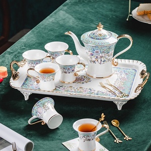 ชุดกาแฟเซรามิกเคลือบเงาสไตล์ยุโรปขายดีสำหรับจิบชายามบ่าย - Product Image 1