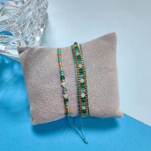 <span class=keywords><strong>Kit</strong></span> de <span class=keywords><strong>bracelet</strong></span> en <span class=keywords><strong>macramé</strong></span> avec perles de rocaille, fil de verre opale, style bohème, fournitures de bijoux faits à la main, vente en gros - Product Image 1