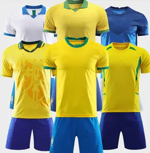 थोक 22/23 उच्च गुणवत्ता टी शर्ट सूट राष्ट्रीय टीम ब्राजील फुटबॉल टी शर्ट जर्सी शॉर्ट्स