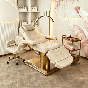Table de massage électrique professionnelle de luxe pour soins du visage, réglable, avec 4 moteurs, pour salon professionnel - Product Image 1