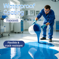 Revêtement liquide imperméable pour toiture extérieure avec application au pinceau acrylique, 5 gallons, pour toitures en béton et en métal