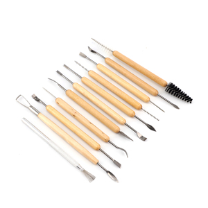 Juego de Herramientas para esculpir arcilla, manijas de madera DIY, <span class=keywords><strong>kit</strong></span> de herramientas de cerámica para <span class=keywords><strong>principiantes</strong></span>, 11 Uds. - Product Image 6