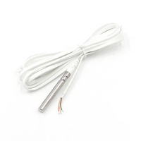 Super impermeable trabajo en agua SS316 tubo inyección enchufe sellado Flexible plano TPE Cable 5M sonda de temperatura DS18B20