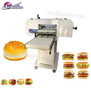 Directe Verkoop Halve Snijder Burger Broodje Snijmachine/Commerciële Verstelbare Broodje Hamburger Snijmachine/Hamburger Brood Snijden