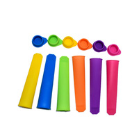 Moule à glaces en silicone avec couvercles, moules à sucettes glacées en silicone réutilisables, tubes à glaces en silicone