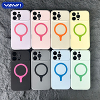Étui de protection magnétique en silicone VAWI S125 à couverture intégrale, anti-chute, avec doublure douce et coussinets, pour iPhone