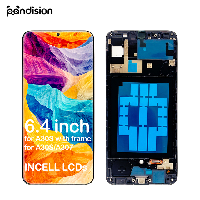 6.4inch LCD Screen for for A30S Mobile Phone Frame Screen Digitizer Assembly OEM/INCELL Display 400-700 Nit Luminance