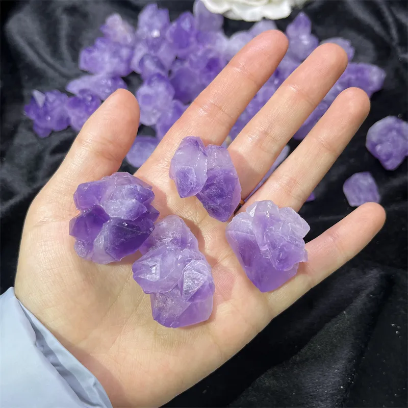 High Quality Natural Raw Amethyst Cluster Flower Stones Purple Amethyst Crystal Cluster Flower For Healing